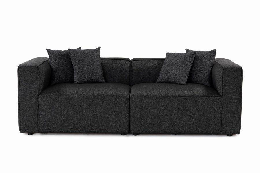 NORDVÄRK Mora XL 2-seters sofa - antrasittgrtt stoff og plast