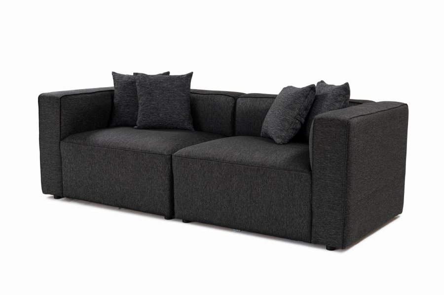 NORDVÄRK Mora XL 2-seters sofa - antrasittgrtt stoff og plast