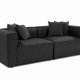 NORDVÄRK Mora XL 2-seters sofa - antrasittgrtt stoff og plast