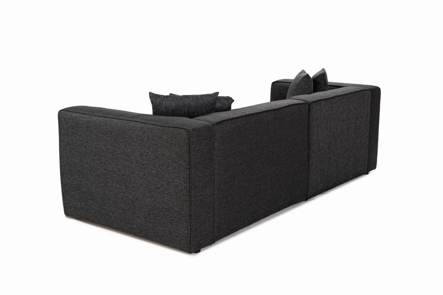NORDVÄRK Mora XL 2-seters sofa - antrasittgrtt stoff og plast