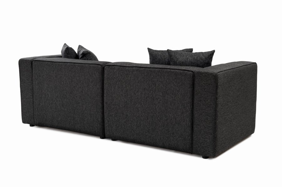 NORDVÄRK Mora XL 2-seters sofa - antrasittgrtt stoff og plast