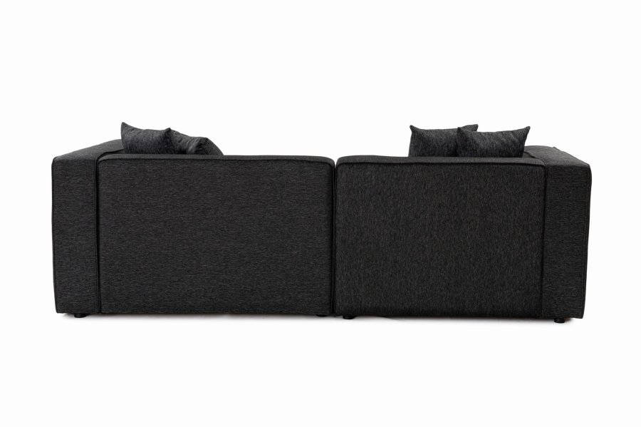 NORDVÄRK Mora XL 2-seters sofa - antrasittgrtt stoff og plast