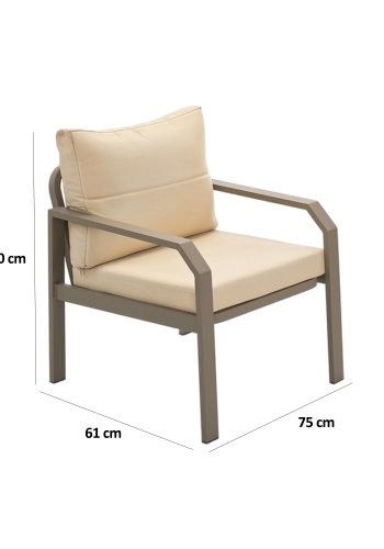 NORDVRK Arya - Cappucino Garden Lounge Set, Cappucino Cream