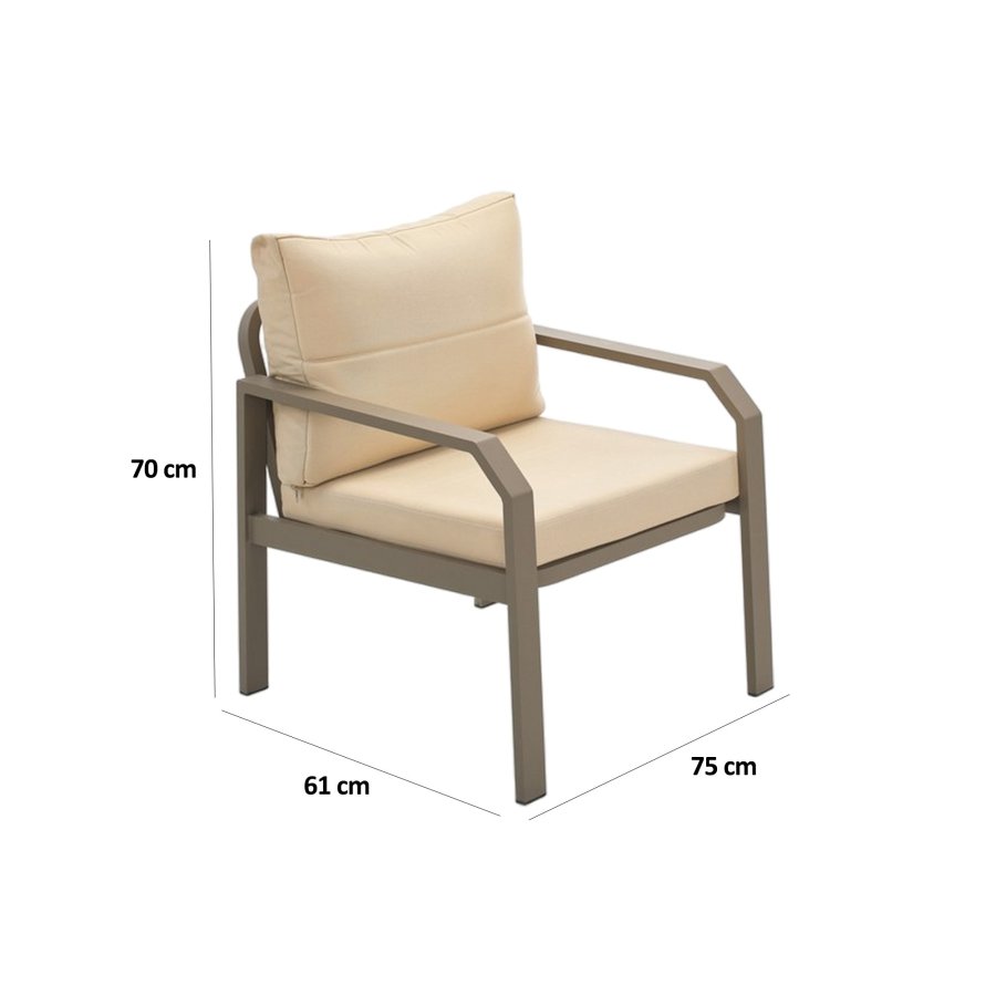 NORDVRK Arya - Cappucino Garden Lounge Set, Cappucino Cream