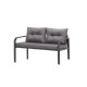 NORDVRK Arya utendrs salongsett, m. 2 stoler, 1 sofa, 1 bord, antrasittputer - antrasitt aluminium