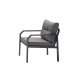 NORDVRK Arya utendrs salongsett, m. 2 stoler, 1 sofa, 1 bord, antrasittputer - antrasitt aluminium