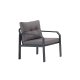 NORDVRK Arya utendrs salongsett, m. 2 stoler, 1 sofa, 1 bord, antrasittputer - antrasitt aluminium