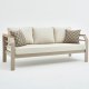 NORDVÄRK Assento utendrs salongsett, m. 2 stoler, 1 sofa, 1 bord, beige puter - beige aluminium