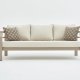 NORDVÄRK Assento utendrs salongsett, m. 2 stoler, 1 sofa, 1 bord, beige puter - beige aluminium