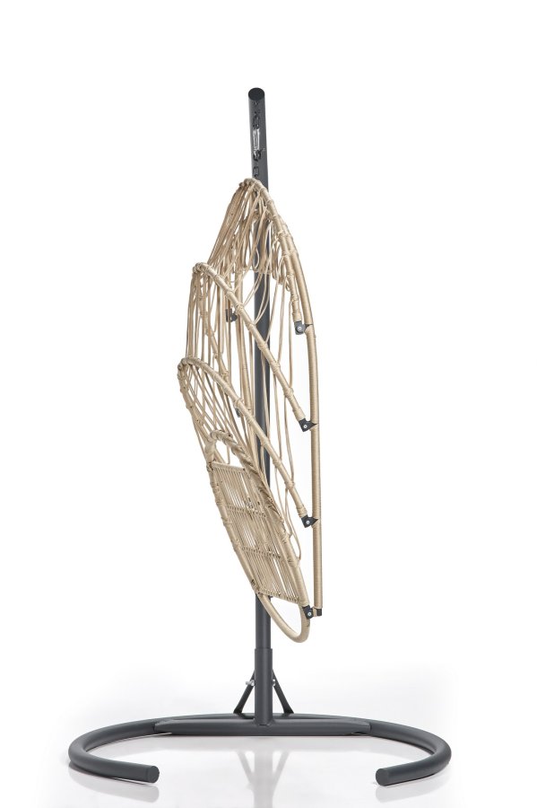 NORDVÄRK Tavus utendrs hengestol, m. cappuccino-puter - kremfarget og metall