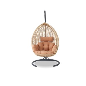 NORDVÄRK Saka 1 udendrs hngestol, m. hynder - beige og sort metal