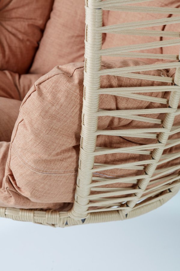 NORDVÄRK Saka 1 utendrs hengestol, m. puter - beige og svart metall