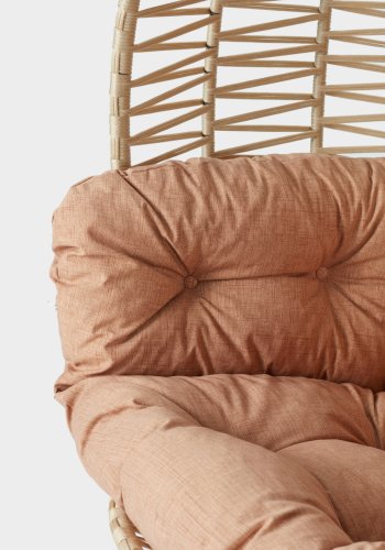 NORDVÄRK Saka 1 utendrs hengestol, m. puter - beige og svart metall