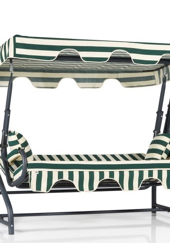 NORDVRK Olea 2 utendrs trippelhengende sofa - flerfarget polyesterstoff og metall