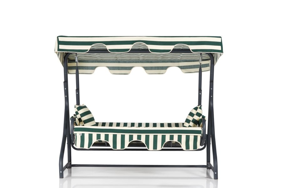 NORDVRK Olea 2 utendrs trippelhengende sofa - flerfarget polyesterstoff og metall