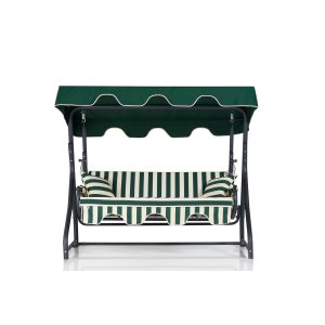 NORDVÄRK Olea 8 udendrs triple hngesofa - multifarvet polyester stof og aluminium