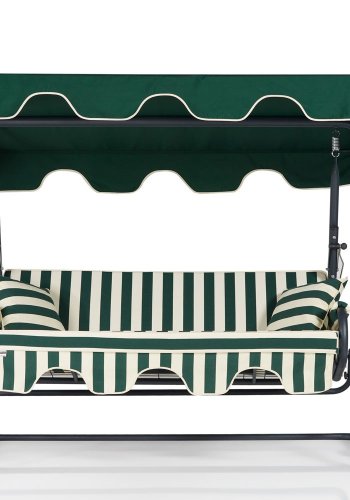 NORDVRK Olea 8 utendrs trippelhengende sofa - flerfarget polyesterstoff og aluminium