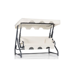 NORDVÄRK Olea 9 udendrs triple hngesofa - multifarvet polyester stof og metal