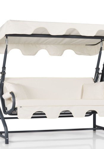 NORDVRK Olea 9 utendrs trippelhengende sofa - flerfarget polyesterstoff og metall