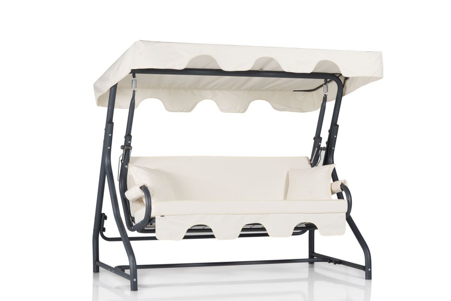 NORDVRK Olea 9 utendrs trippelhengende sofa - flerfarget polyesterstoff og metall