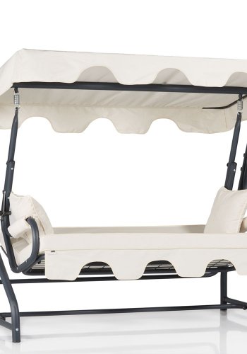 NORDVRK Olea 9 utendrs trippelhengende sofa - flerfarget polyesterstoff og metall