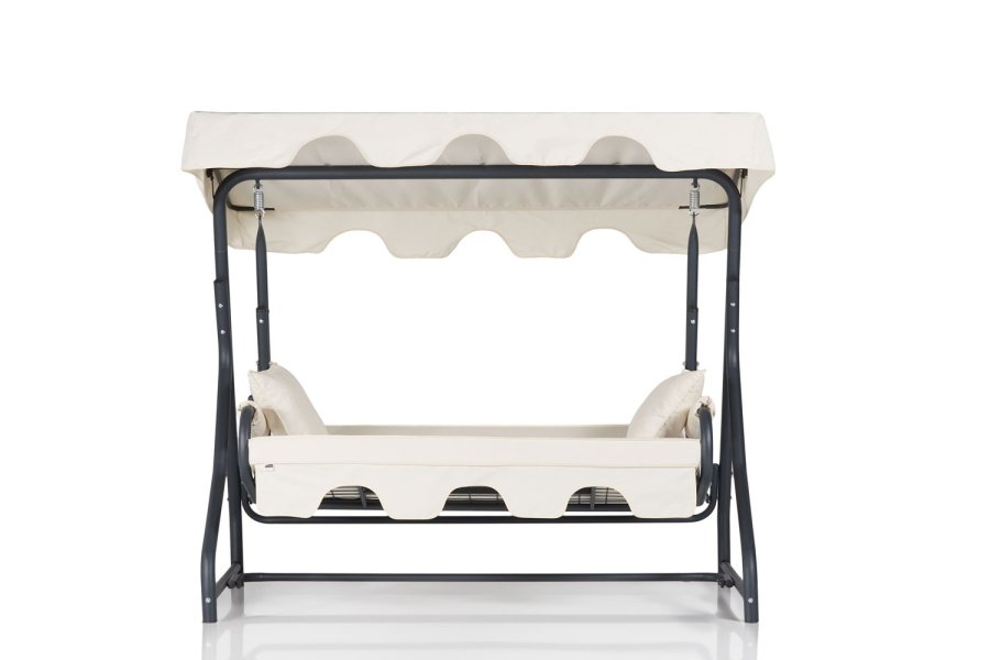 NORDVRK Olea 9 utendrs trippelhengende sofa - flerfarget polyesterstoff og metall