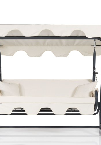 NORDVRK Olea 9 utendrs trippelhengende sofa - flerfarget polyesterstoff og metall