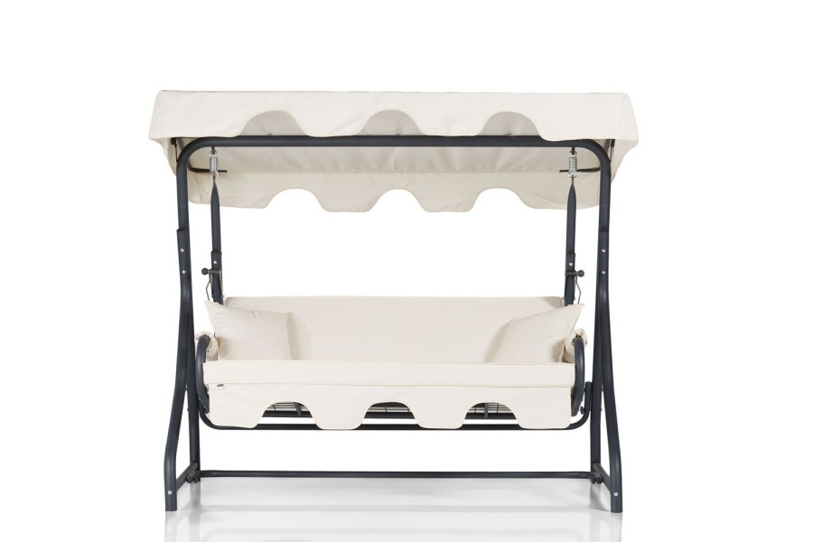 NORDVRK Olea 9 utendrs trippelhengende sofa - flerfarget polyesterstoff og metall