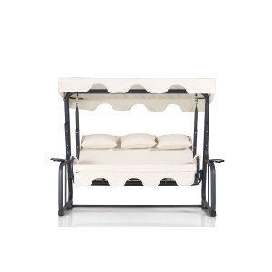 NORDVÄRK Vitis 3 udendrs triple hngesofa - multifarvet polyester stof og metal