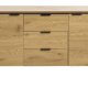 UNIQUE FURNITURE sk�nk, m. 2 l�ger, 2 hylder, 2 skuffer - natur egemelamin papir, sort jern (B:155)