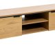 UNIQUE FURNITURE TV-bord, m. 2 l�ger og 1 hylde - natur egemelamin papir og sort jern (155x45)