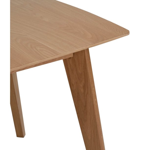 Cirrus spisebord - lakeret eg, m. butterfly tillgsplade (150x90)