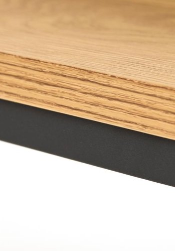 UNIQUE FURNITURE indskudsbord, kvadratisk - natur egemelamin og sort metal (s�t af 2)