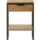 UNIQUE FURNITURE sidebord, m. 1 hylde og 1 skuffe - natur egemelamin og sort metal (40x30)