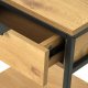 UNIQUE FURNITURE sidebord, m. 1 hylde og 1 skuffe - natur egemelamin og sort metal (40x30)