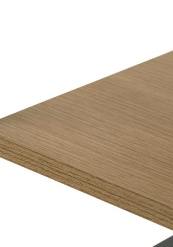 UNIQUE FURNITURE sidebord, m. 1 hylde og 1 skuffe - natur egemelamin og sort metal (40x30)