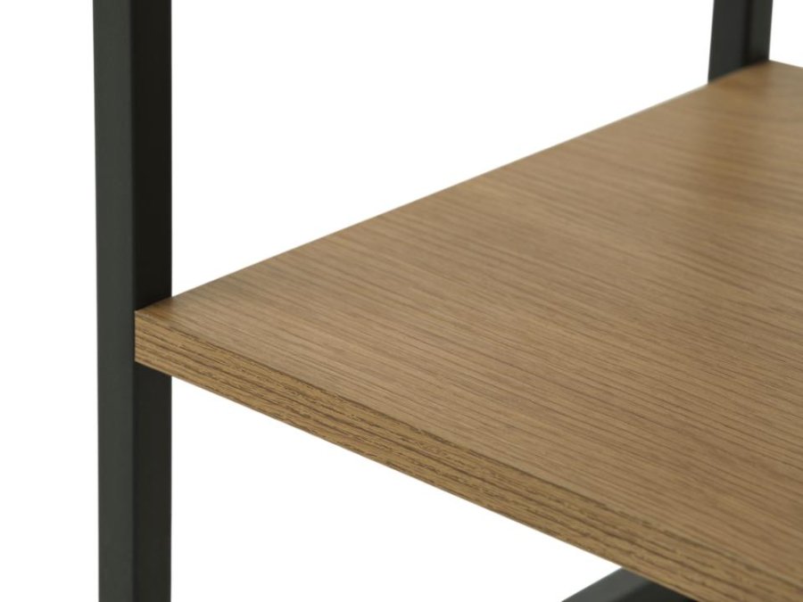 UNIQUE FURNITURE sidebord, m. 1 hylde og 1 skuffe - natur egemelamin og sort metal (40x30)