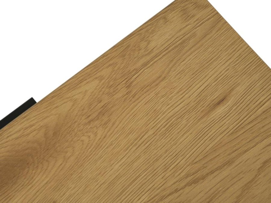 UNIQUE FURNITURE sidebord, m. 1 hylde og 1 skuffe - natur egemelamin og sort metal (40x30)