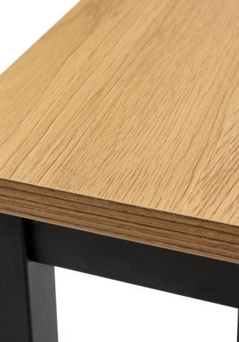 UNIQUE FURNITURE barbord, rektangul�r - natur egemelamin og sort metal (60x60)