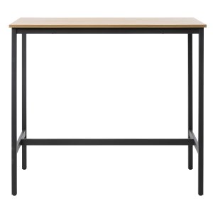 UNIQUE FURNITURE barbord, rektangul�r - natur egemelamin og sort metal (60x120)