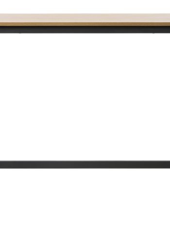 UNIQUE FURNITURE barbord, rektangul�r - natur egemelamin og sort metal (60x120)