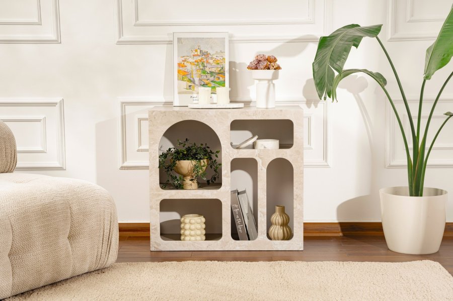 NORDV&Auml;RK Lessa - Travertinkonsoll