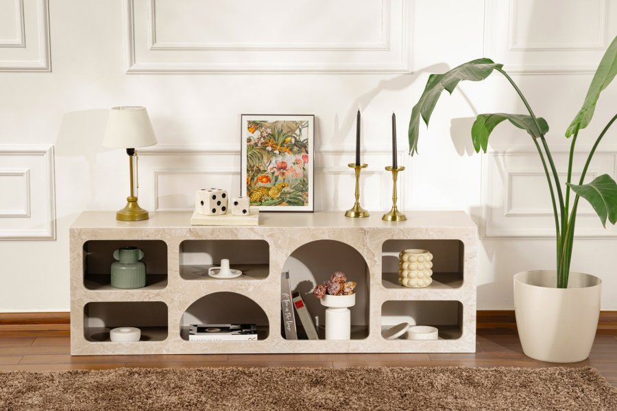 NORDV&Auml;RK Ferlis - Travertinkonsoll