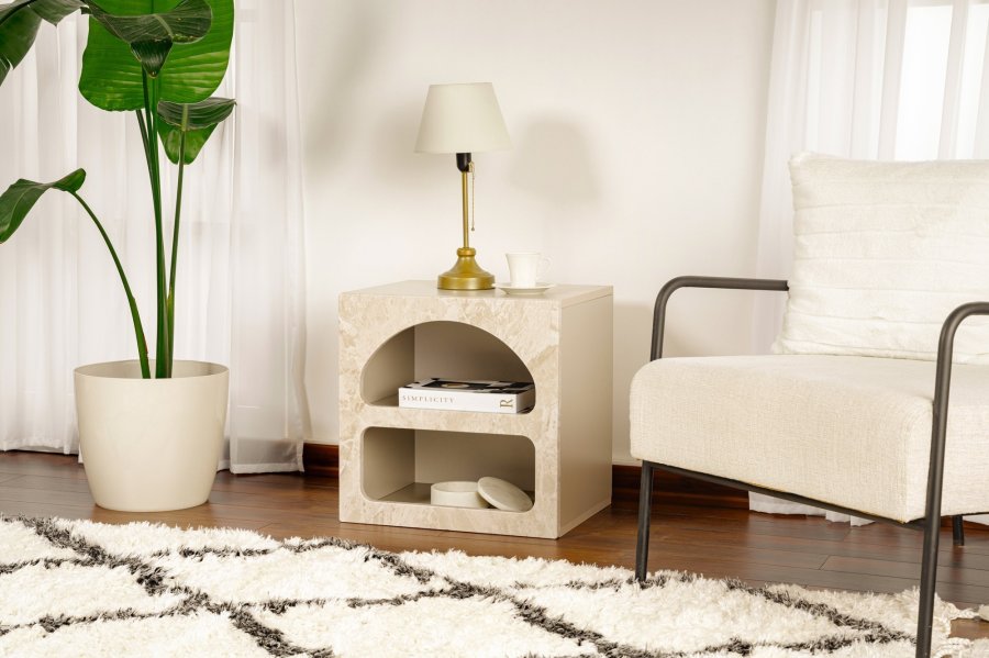 NORDV�RK Lorin � Travertin Nattbord