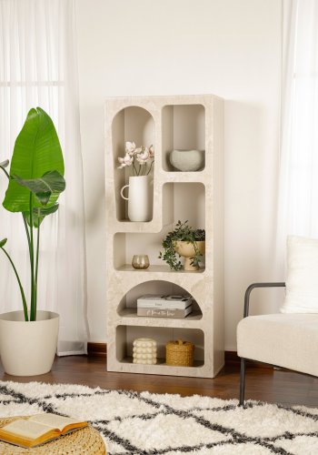 FUNZI LIVING Ven�s - Travertin bokhylle