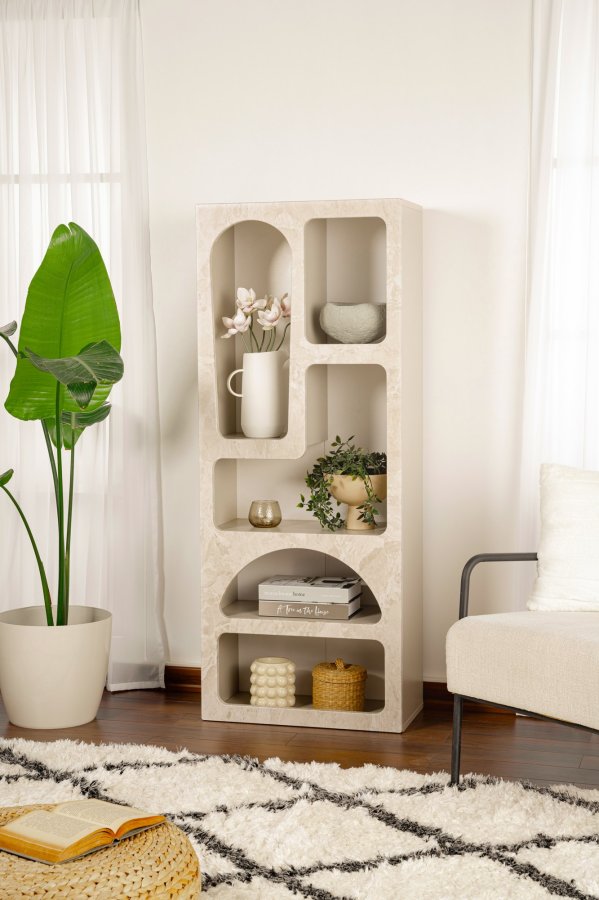 FUNZI LIVING Ven�s - Travertin bokhylle