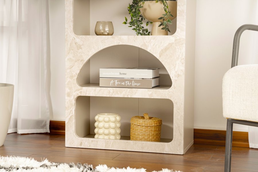 FUNZI LIVING Ven�s - Travertin bokhylle