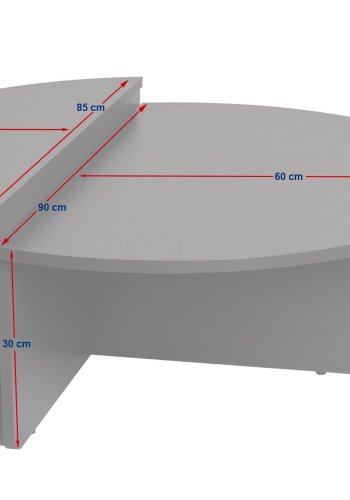 NORDVRK Orion salongbord - hvit tremelamin (sett med 2)