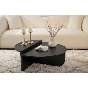 NORDV�RK Orion soffbord - svart tr�melamin (set om 2)