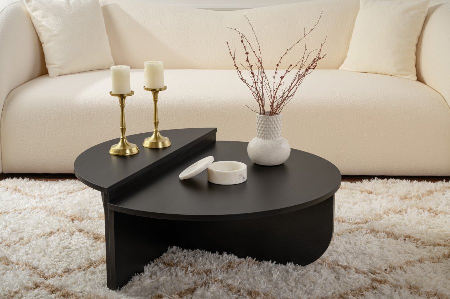 NORDVRK Orion salongbord - svart tremelamin (sett med 2)